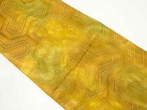 アンティーク　毘沙門亀甲模様織り出し袋帯（材料）